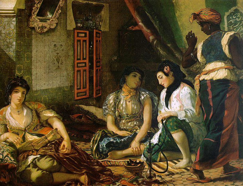 Eugene Delacroix Woman of Algiers in their Apartment oil painting picture